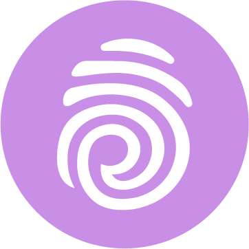 Patient Protect circular logo mark in purple and white used for site navigation