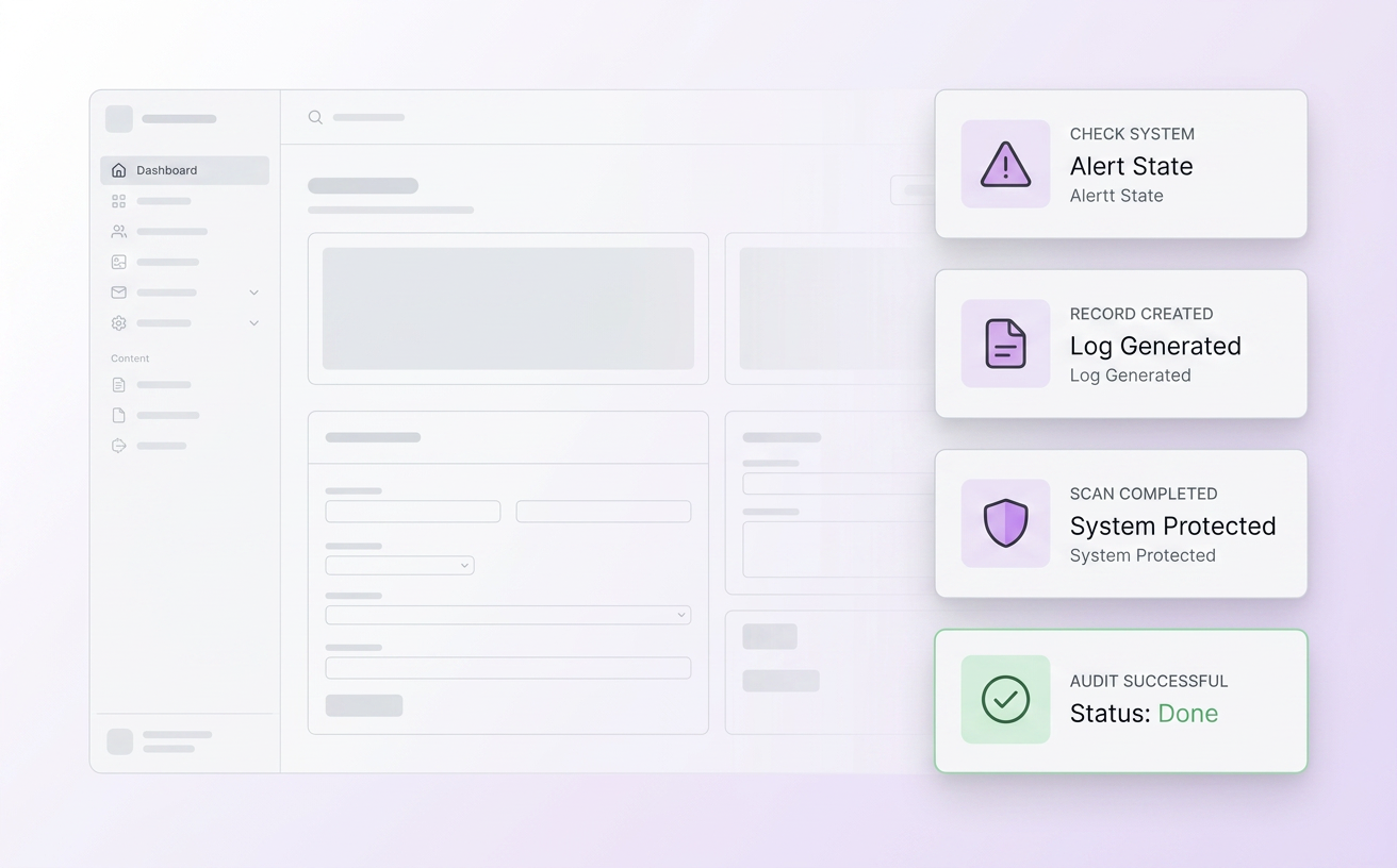 Patient Protect Autonomous Compliance Engine showing auto-generated tasks with priority levels, deadlines, and self-closing status indicators